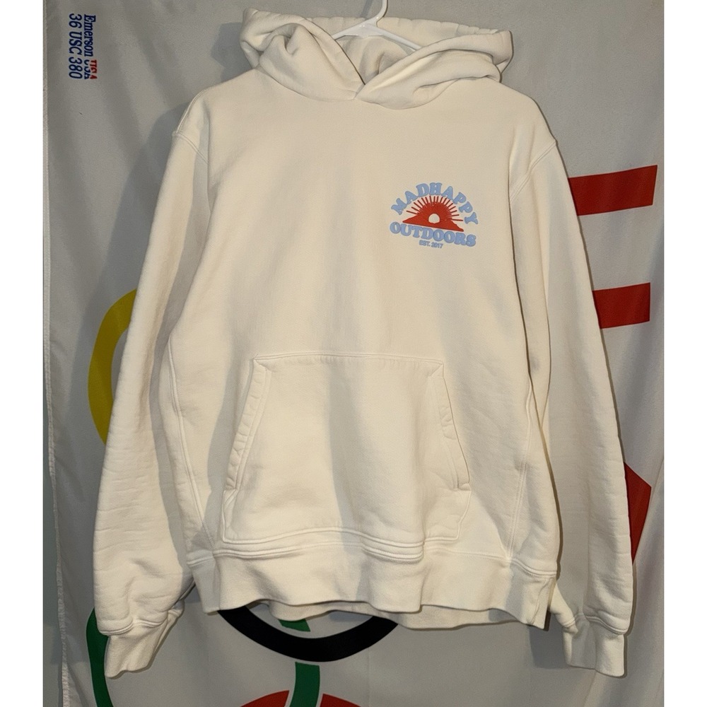 Madhappy Outdoors Hoodie Womens Large Heavyweight Puff Print Sweatshirt